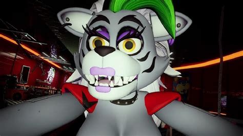 Roxanne Wolf is one of the Glamrock Animatronics who appears in Five Nights at Freddy's: Security Breach as an antagonist. She returns as a minor antagonist and side character in the RUIN DLC. Roxanne is a gray wolf with yellow eyes. She has silver, waist-length hair with green bangs, as well as a gray tail with a silver tail-tip. Her fingers, muzzle, inner-ears and the front of her torso are ... 